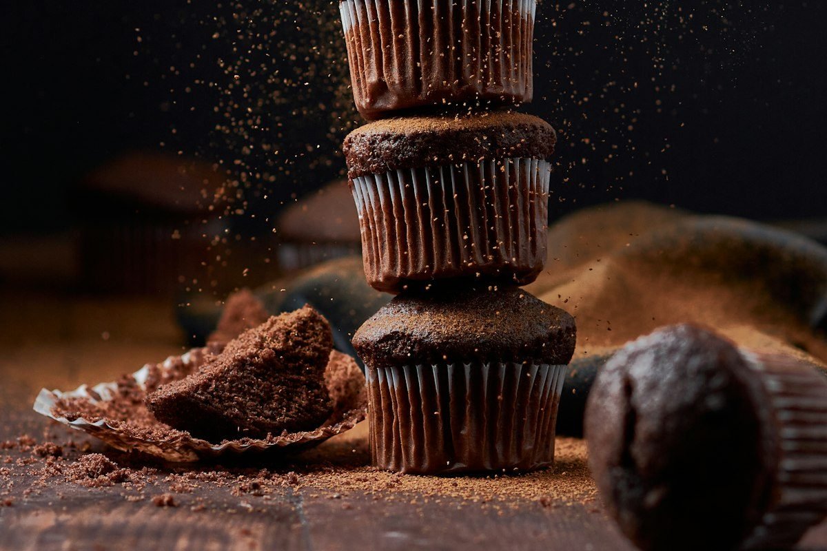 Cupcake de Chocolate com Ganache Batida