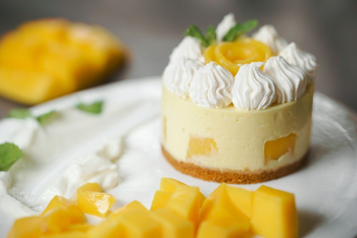 Mousse de Manga Tropical com Leite de Coco