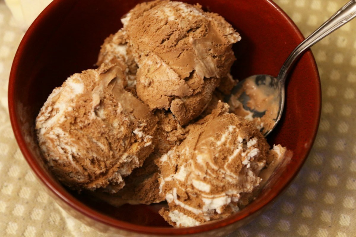 Sorvete de Chocolate Cremoso com Cacau