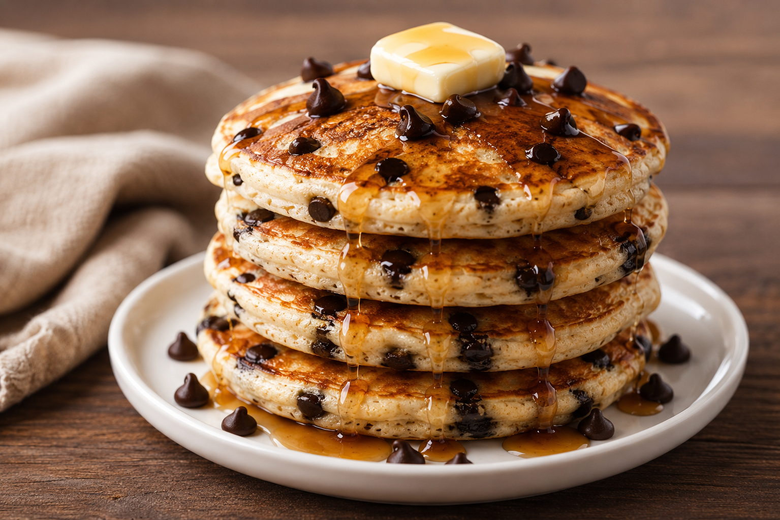 Pancakes com Gotas de Chocolate